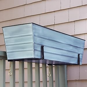 Achla Designs Wrought Iron Window Box Planter with Brackets
