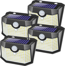 Aootek 182 LED Solar Outdoor Motion Sensor Lights (2-Pack)