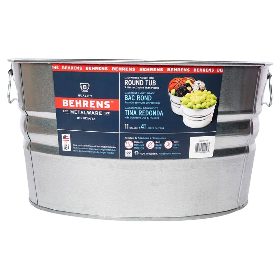 Behrens 3-Gallon Galvanized Round Steel Tub