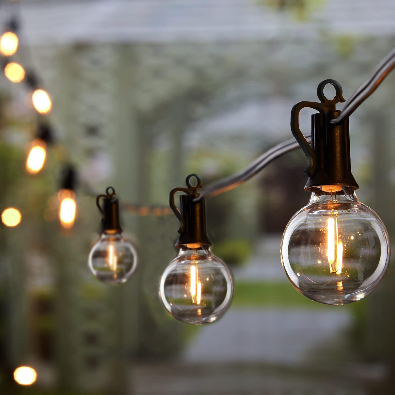DEWENWILS 48ft Outdoor String Lights G40 Globe Bulbs