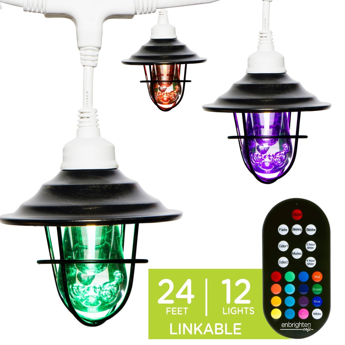 Enbrighten 48-ft Vintage Cafe LED String Lights by GE