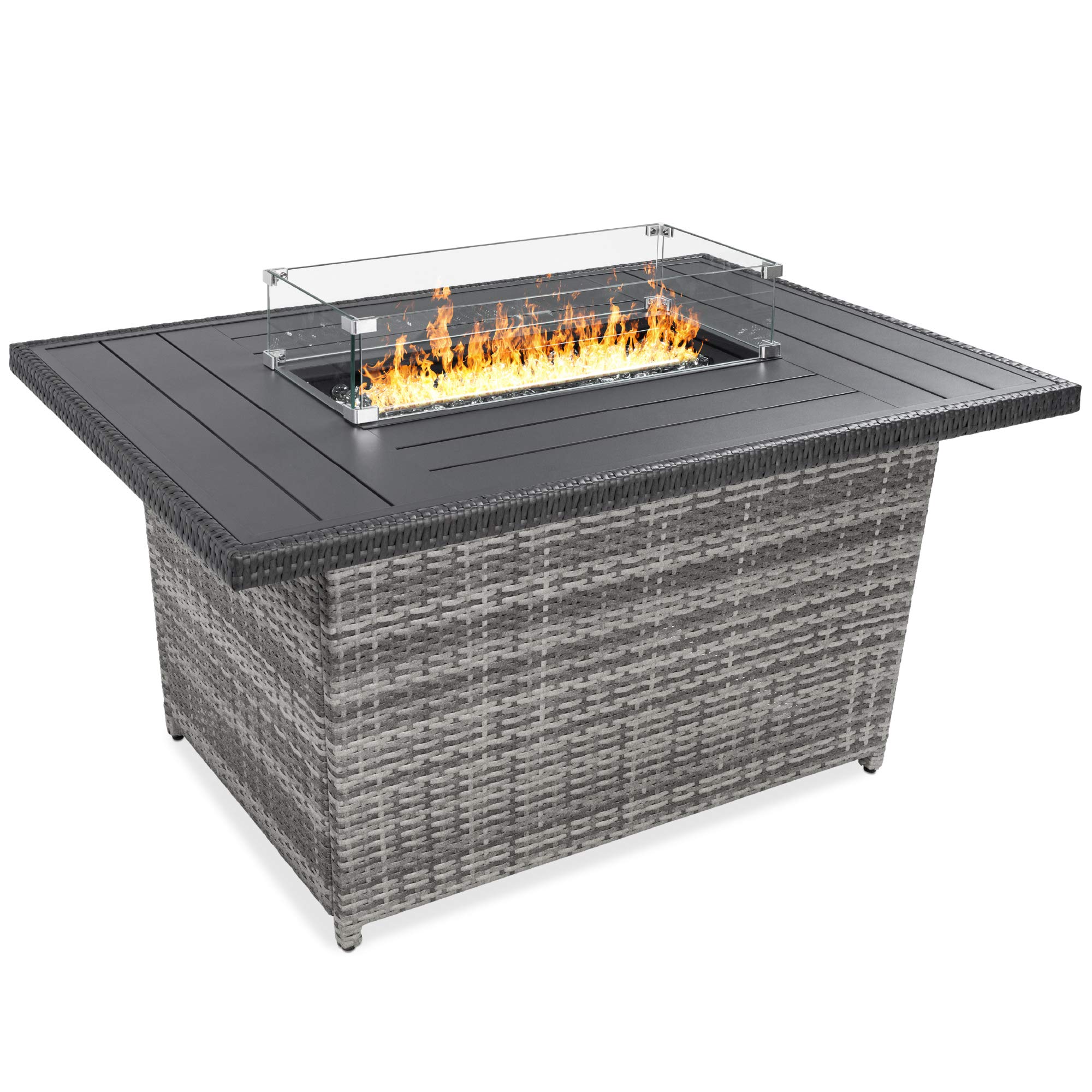 Fire Sense 40,000 BTU Rectangular Propane Gas Fire Pit Table