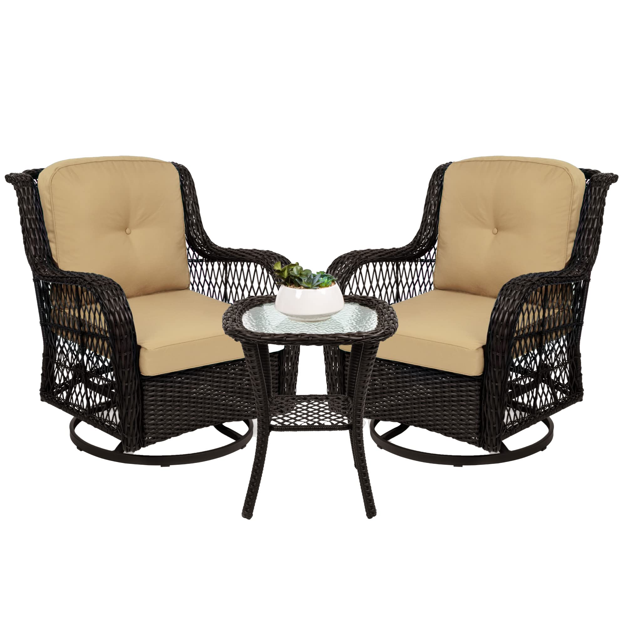 Hanover Traditions 7-Piece Outdoor Wicker Patio Dining Set