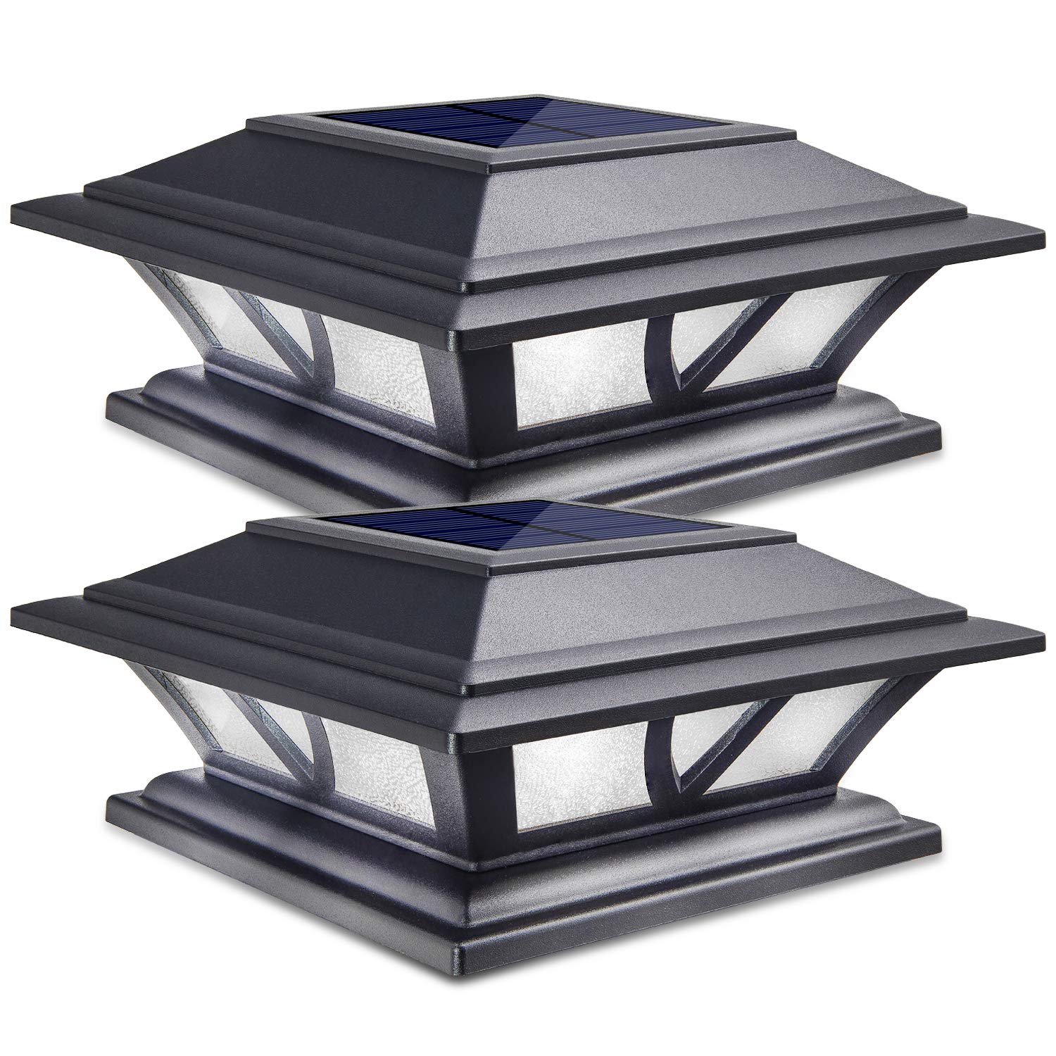 JACKYLED Solar Post Cap Lights 4x4 Fence Post Pagoda (8-Pack)