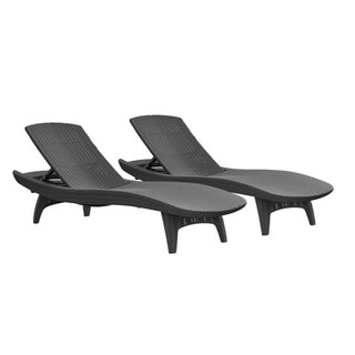 Keter Pacific 2-Pack All Weather Chaise Lounge Chairs