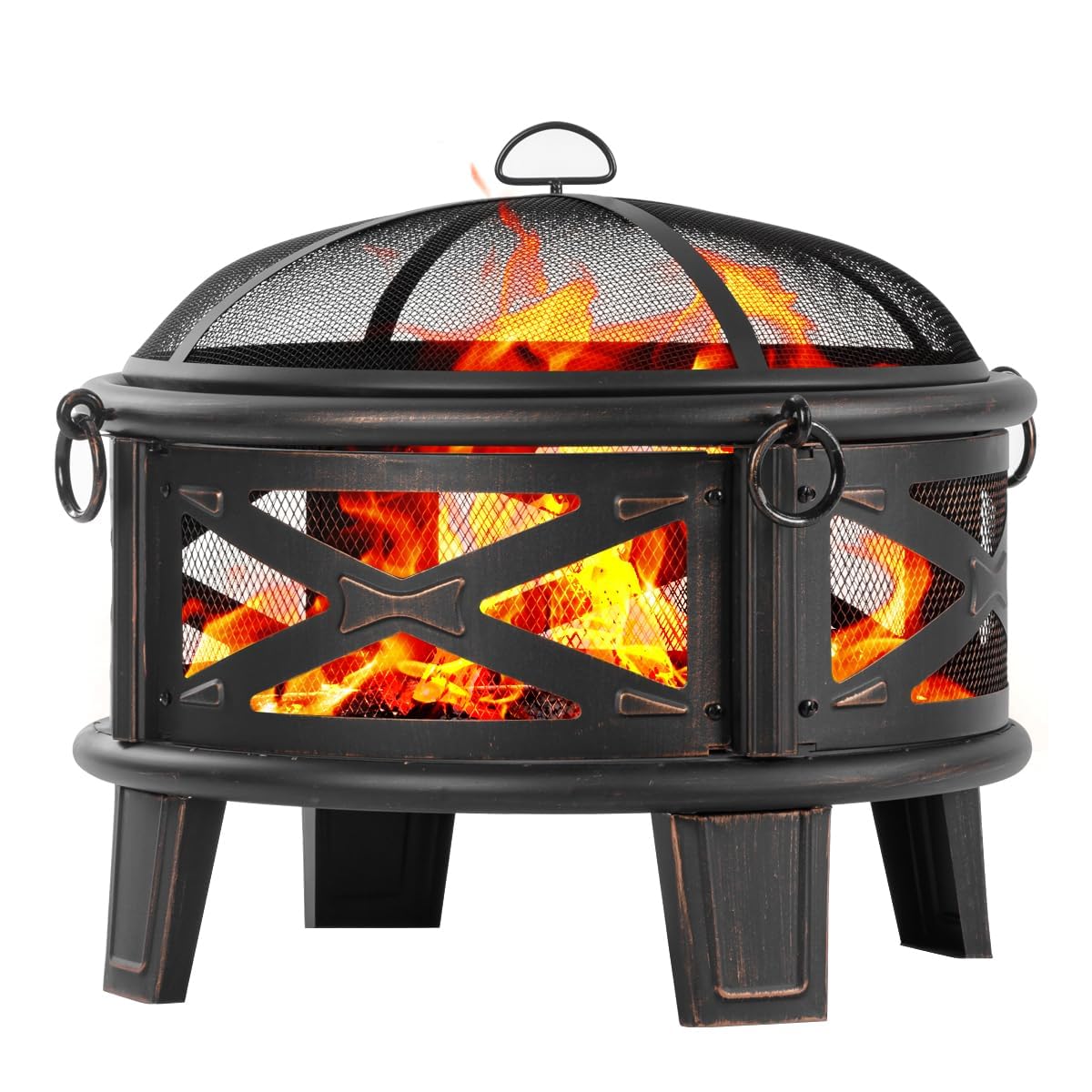 Landmann Big Sky Stars and Moons 26-Inch Outdoor Fire Pit with Spark Guard