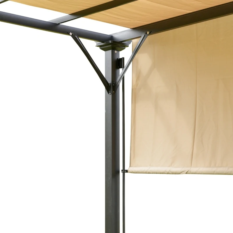 Outsunny 10 x 13 ft Outdoor Steel Pergola with Canopy