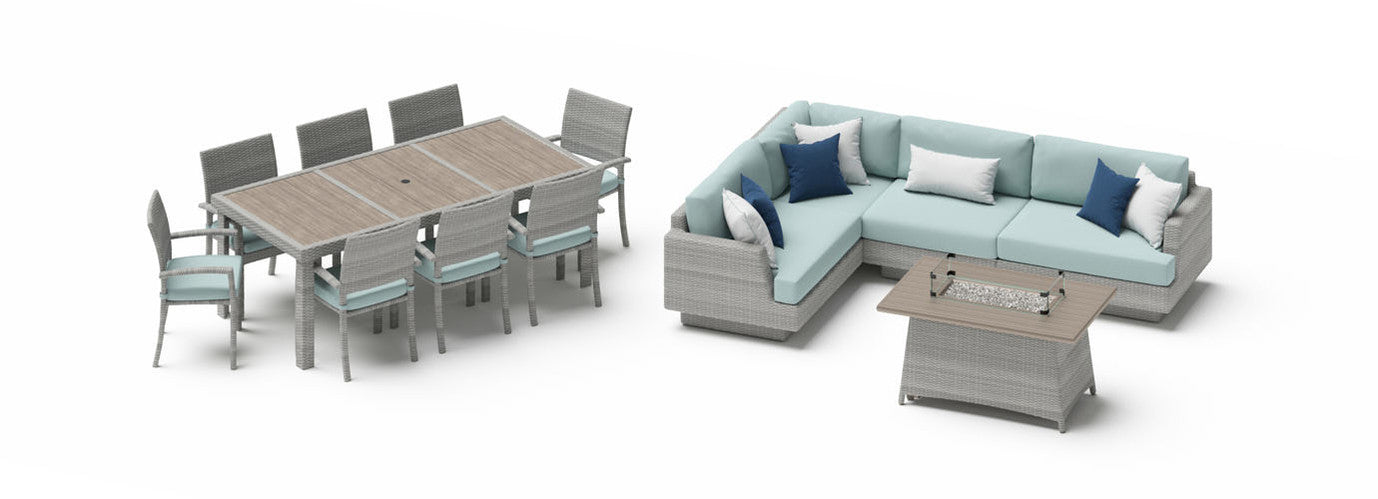 RST Brands Portofino Comfort 7-Piece Sectional with Sunbrella Fabric