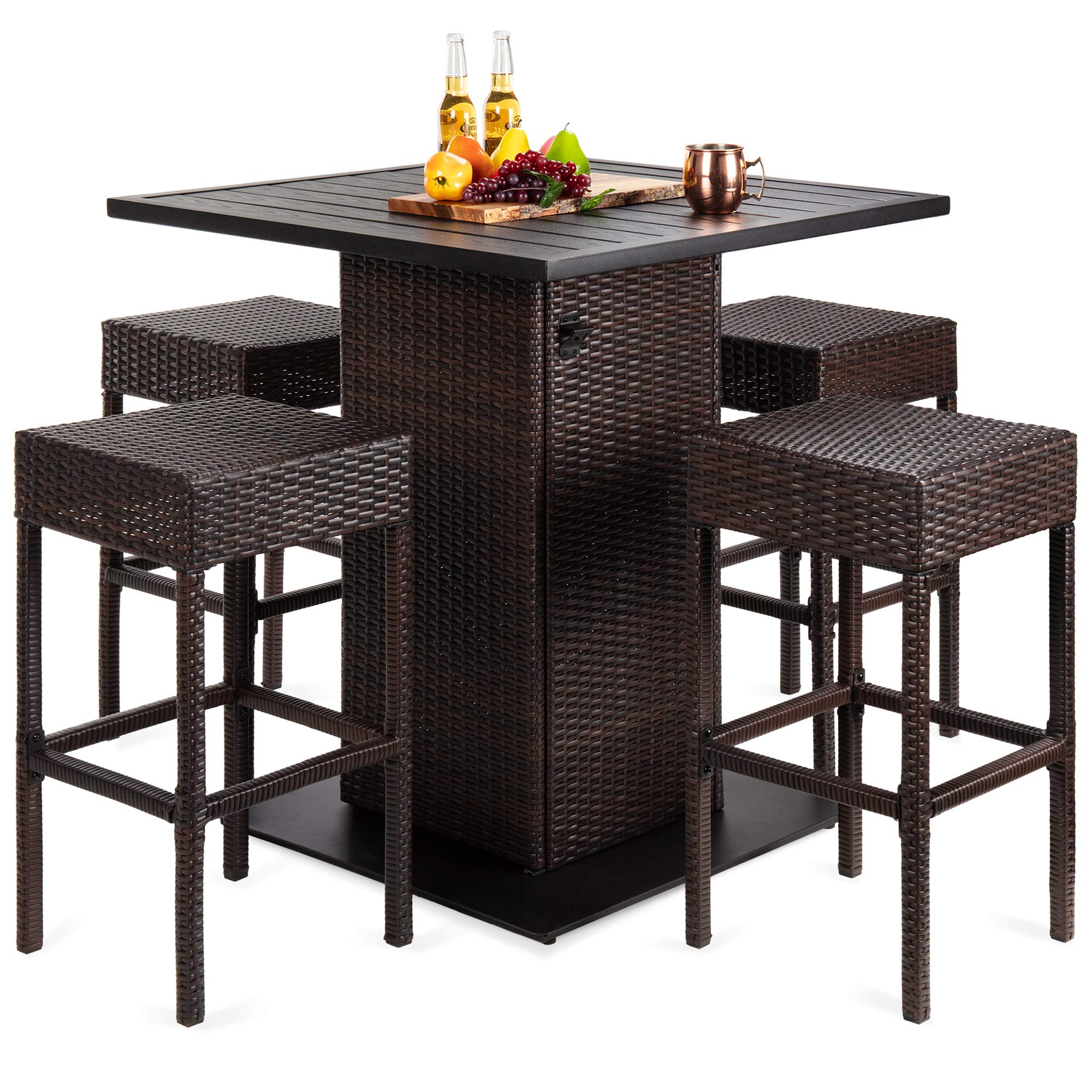 Tangkula 4-Piece Outdoor Bar Set