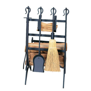 UniFlame Wrought Iron Log Rack with Bark Stopper