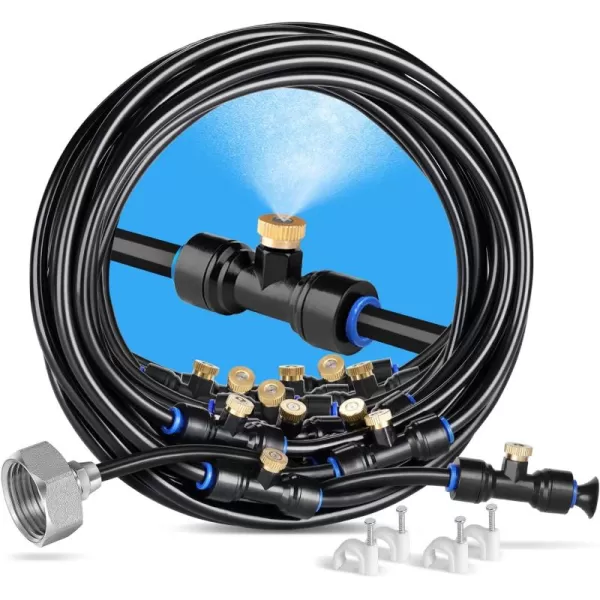 VIVOSUN 59ft Outdoor Misting System with 20 Nozzles